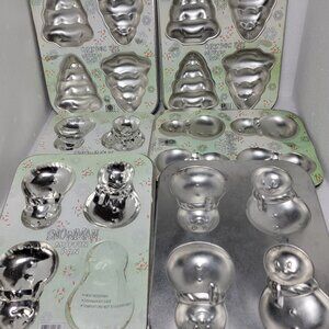 Snowman and Christmas Tree Muffin Pans, Candy or Soap Molds